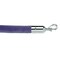 Queue Solutions 6' Velour Stanchion Rope, 1.5" diameter, Blue, Black Snap Ends 245BL6-SESLBK - alternate 1